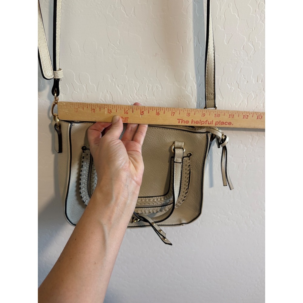 Sole Society Beige‎ Destin Convertible Crossbody Shoulder Bag Flap Detail - Picture 3 of 6